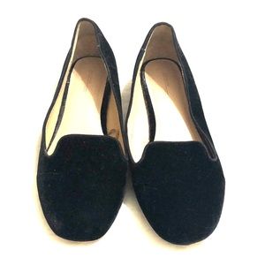 Zara black velvet loafers size 39